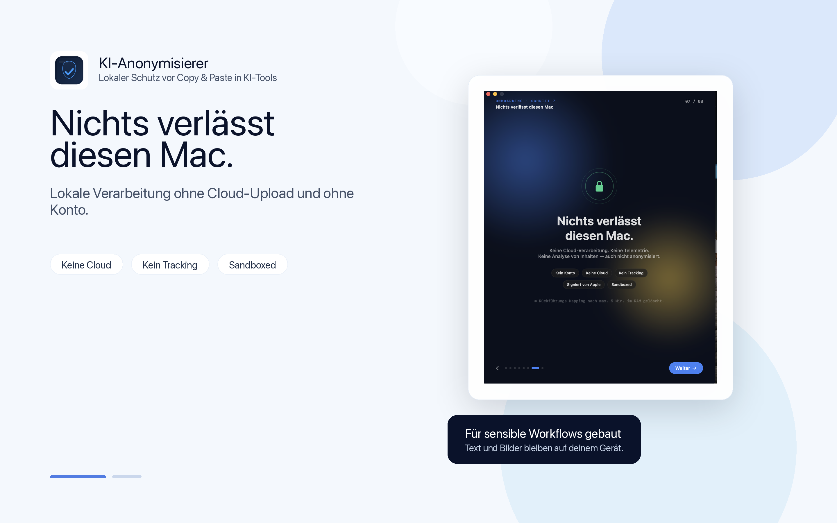 Local processing on the Mac
